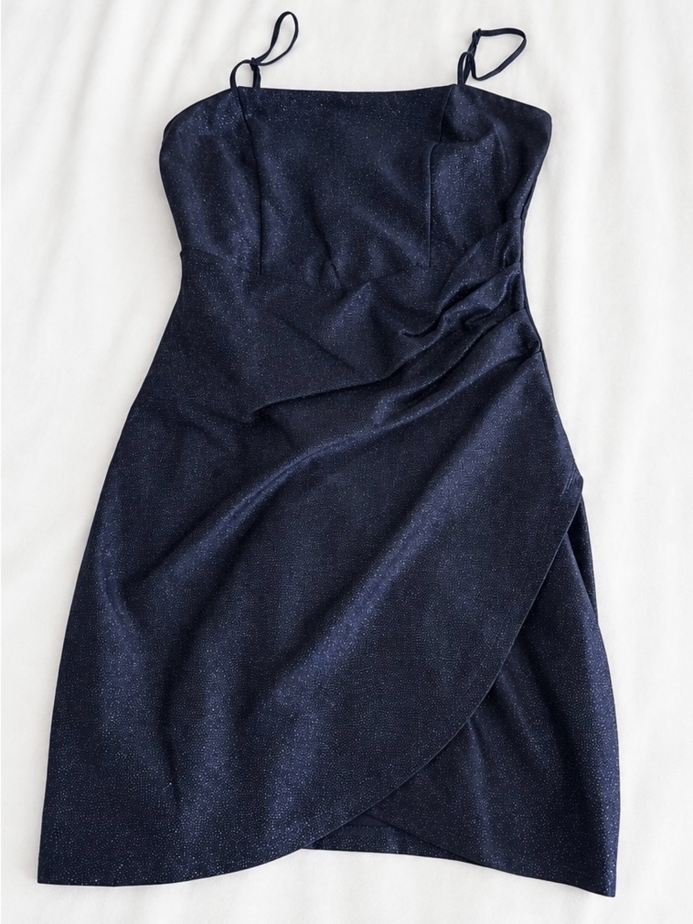 Windsor Navy Sparkle Mini Dress with Spaghetti Straps